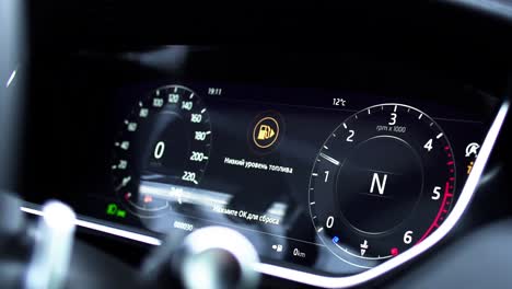 close-up of a car dashboard