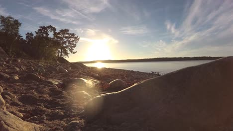 Beach-sunset-time-lapse-very-warm-colors-and-fast-moving-clouds