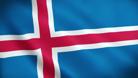 4k national animated sign of iceland, animated iceland flag, iceland flag waving, the national flag of iceland animated.