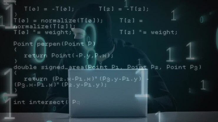 Digital composite of hacker