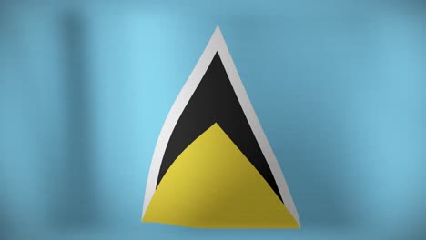 animation of waving flag of saint lucia