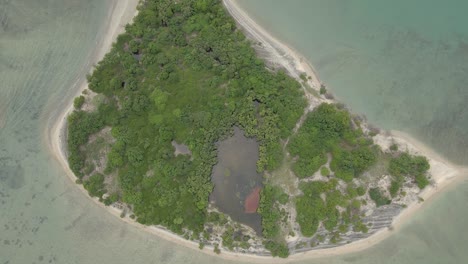 Toma-Aérea-De-Drones-De-La-Isla-Coralina-De-Sri-Lanka