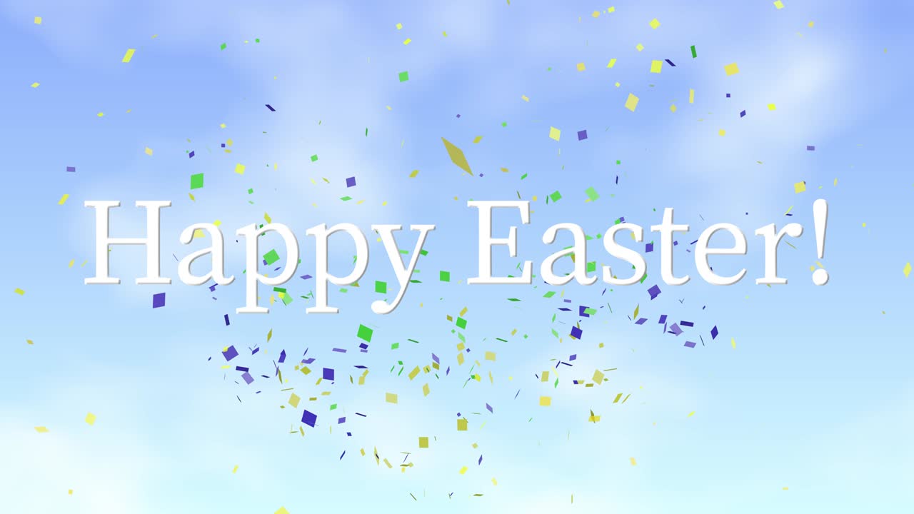 Happy Easter event text animation motion graphics
