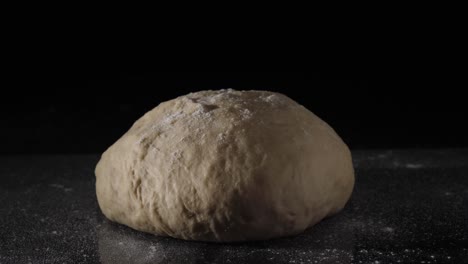 preparing dough for baking