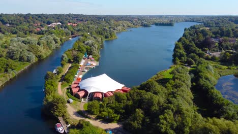 wide-shot-of-swimming-training-center-in-Norwich,-England-during-the-day