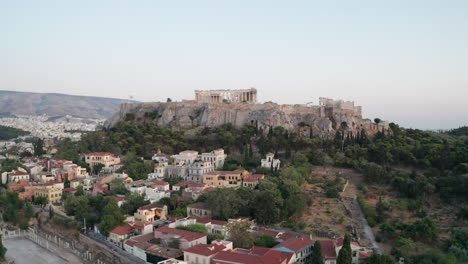 Vista-Aérea-De-La-Acrópolis-De-Atenas,-Grecia