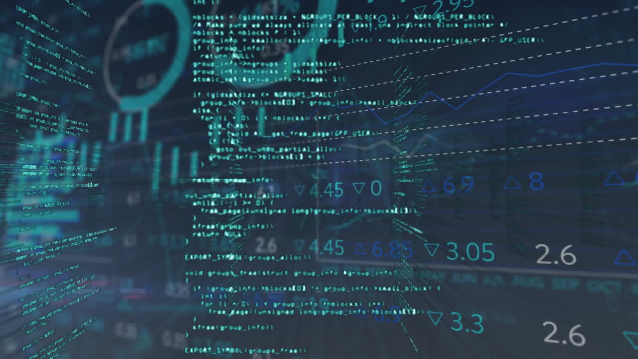 Animation of statistics and data processing
