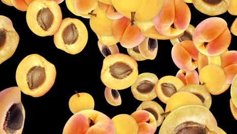 falling apricot background, loop,  60fps, with alpha channel