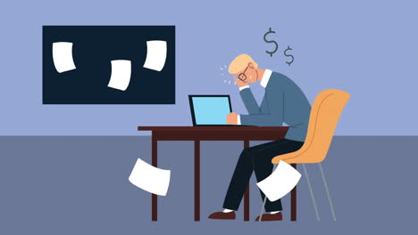 stressed businessman at work
