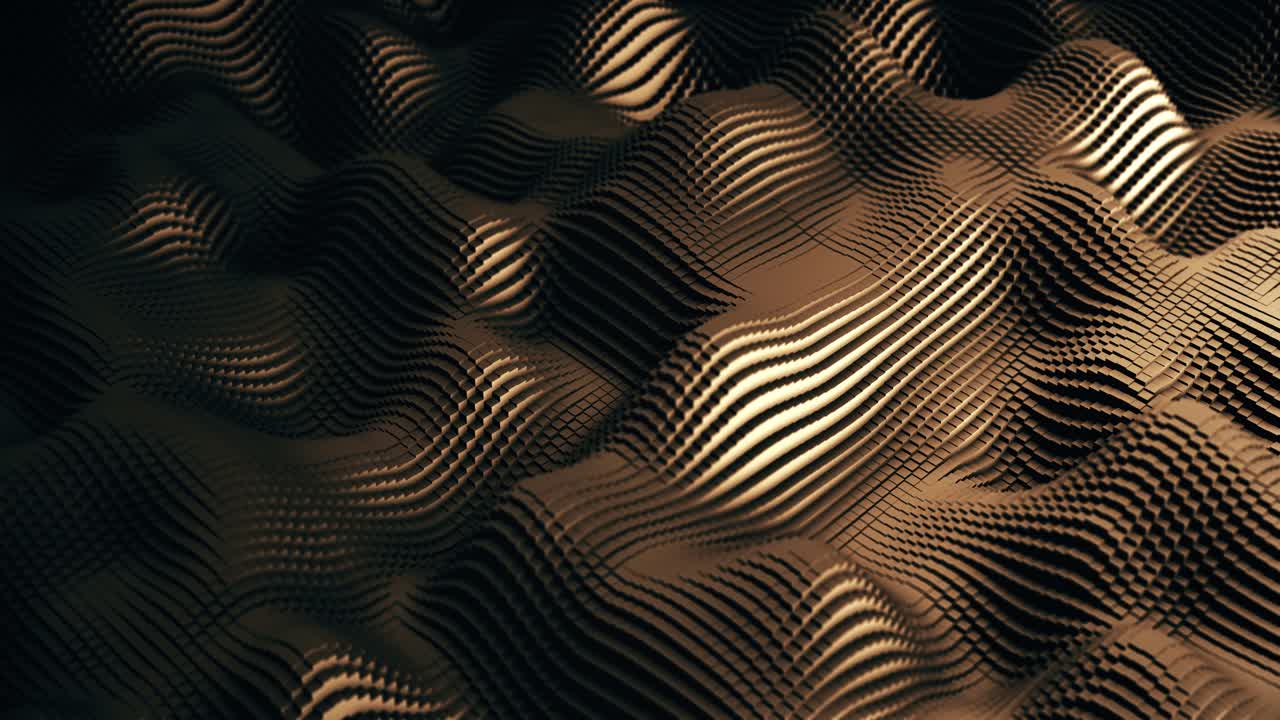 Abstrakt 3D geometrisk bølgemønster
