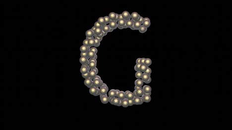 disco ball themed font  letter g