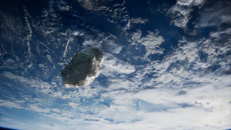 dangerous asteroid approaching planet earth. image of the earth furnished by nasa