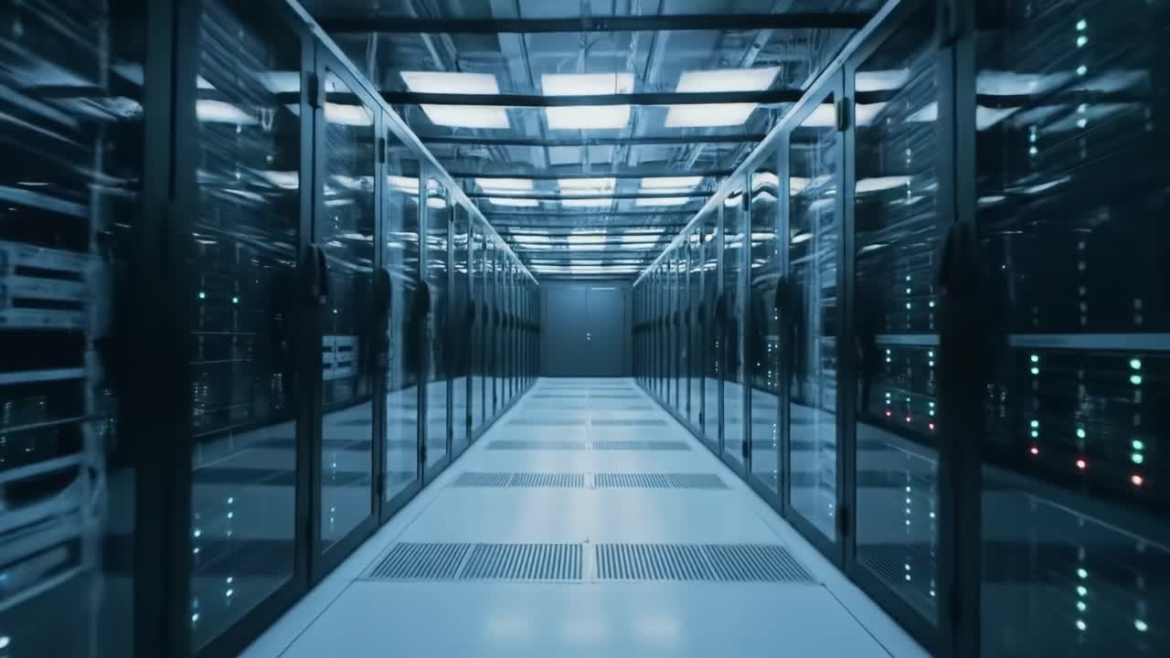 Modern Data Center Interior