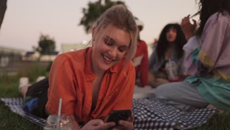 young, woman and smartphone outdoor