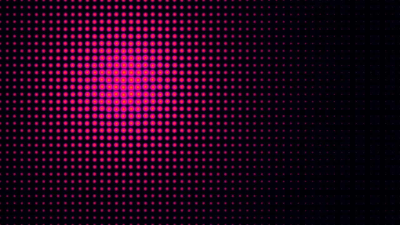 Sfondo astratto in movimento con punti mezzetinte rosa pulsanti