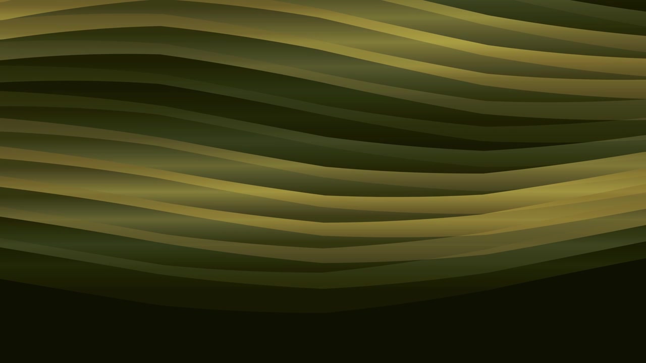 Abstract Background with Flowing Golden and Green Waves