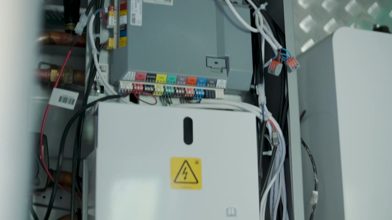 Internal Components and Wiring of a Modern Heating System