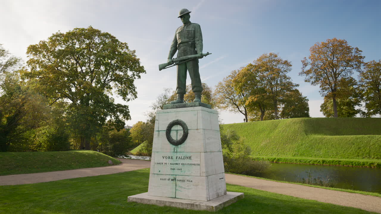 Our Fallen sculpture at the entrance to the Citadel in Copenhagen, Denmark