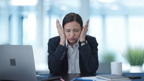 stressed and tensed indian business woman