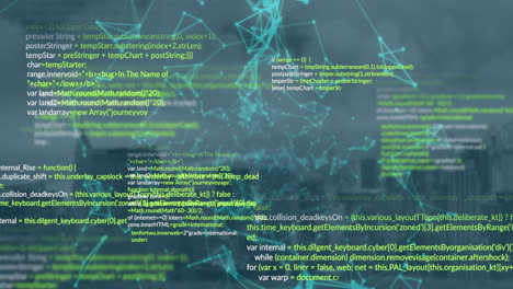 animación del procesamiento de datos sobre el paisaje urbano