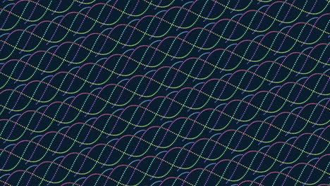 dynamic and playful colorful wave-like lines on black background