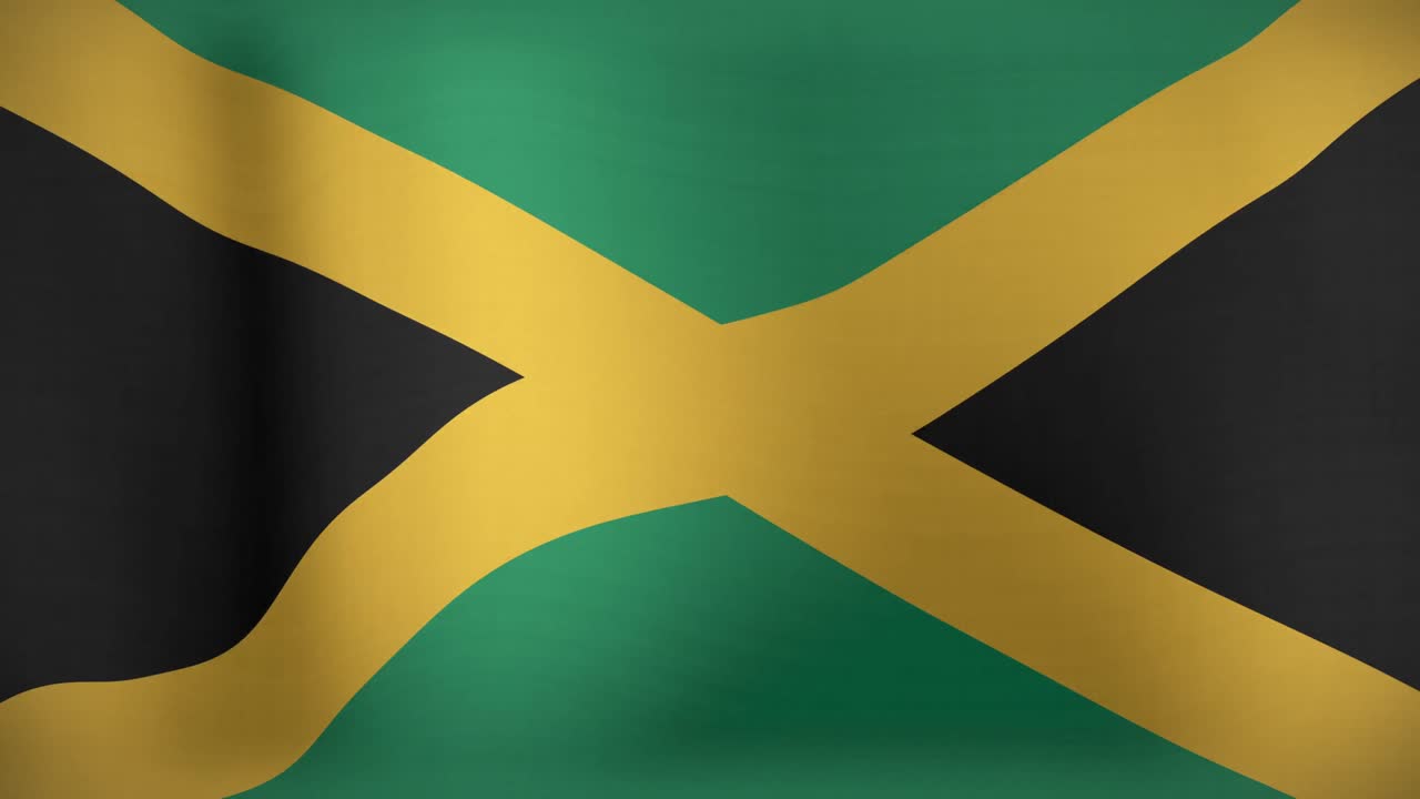 Animation Of Waving Flag Of Jamaica Premium Stock Video Footage