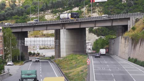 transportation in a big city. highways.