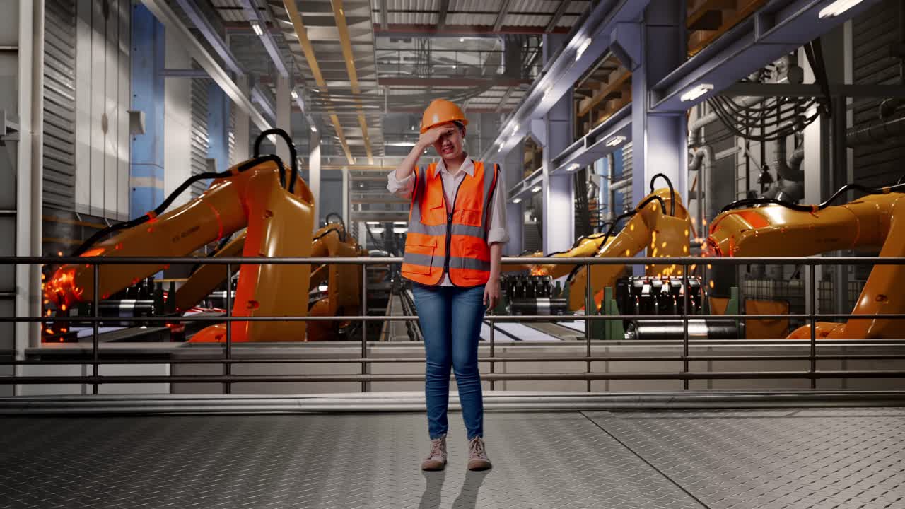 Stressed Factory Worker