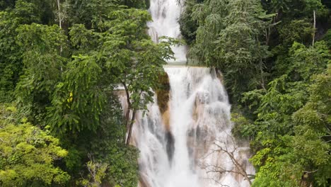 Aerial-View-Of-Cascading-Waterfalls-Of-Kuang-Si-At-Luang-Prabang