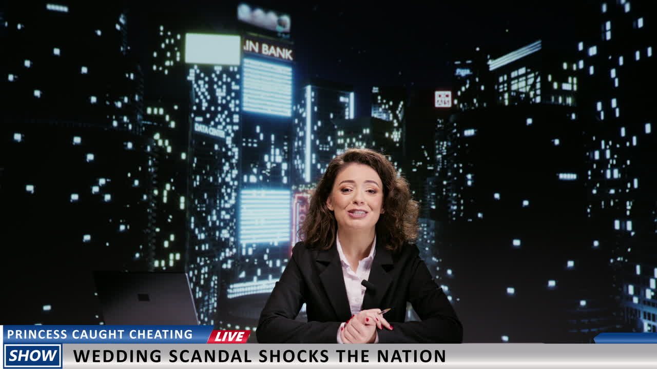 토크쇼 진행자 는 최신 소문 을 소개 한다