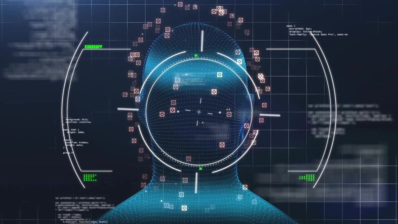 Digital Human Head Model with Facial Recognition Scanning Interface