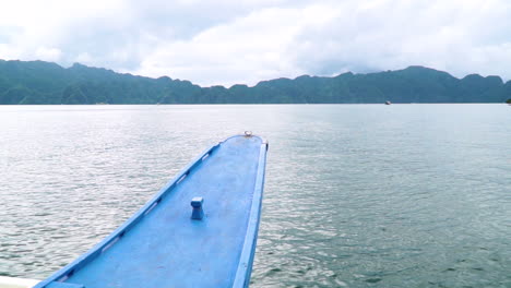 front ride view in a small passenger boat in coron palawan