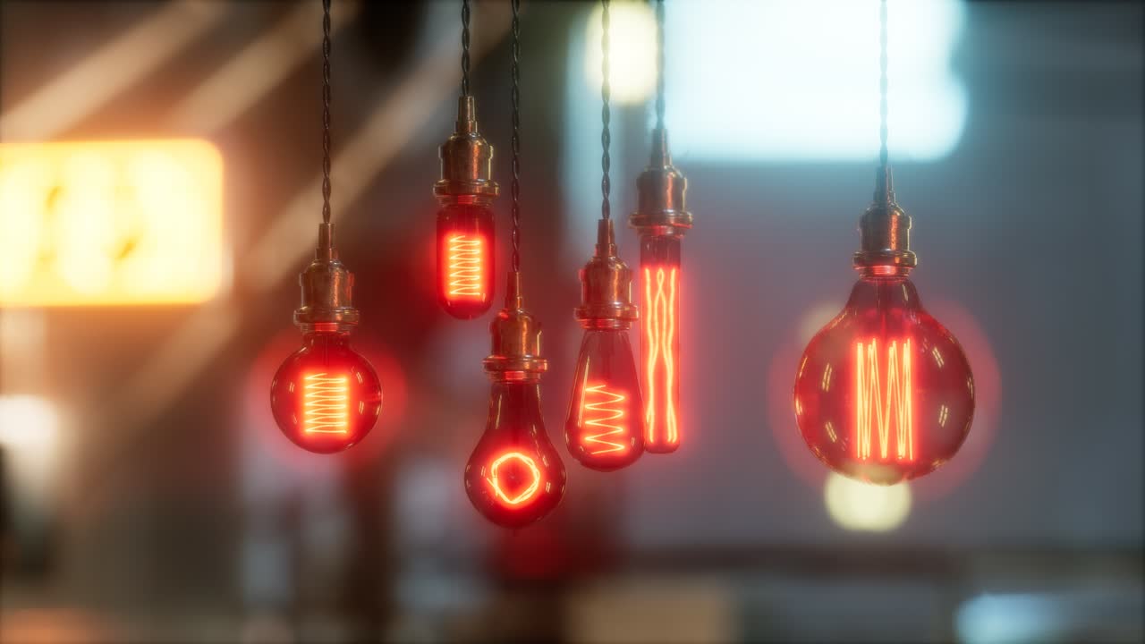 오래된 레트로 빈티지 열광 전구