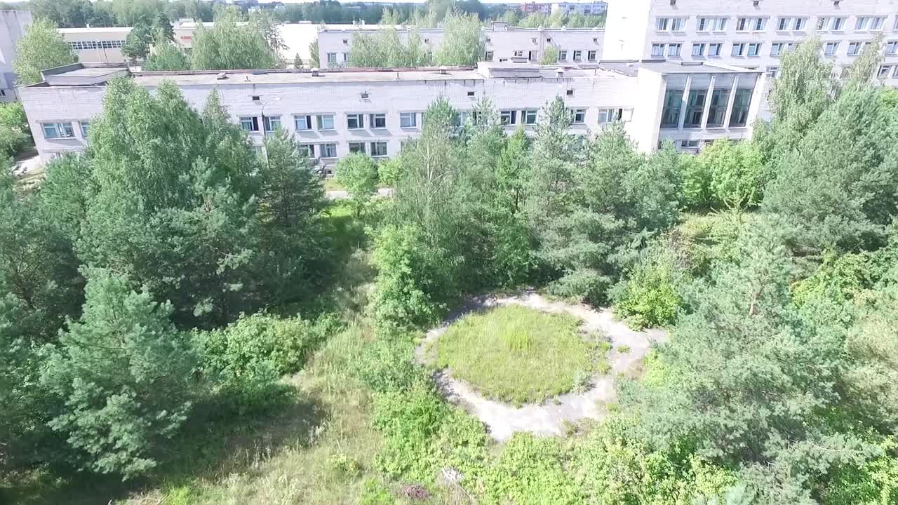 버려진 병원 단지, 공중 사진