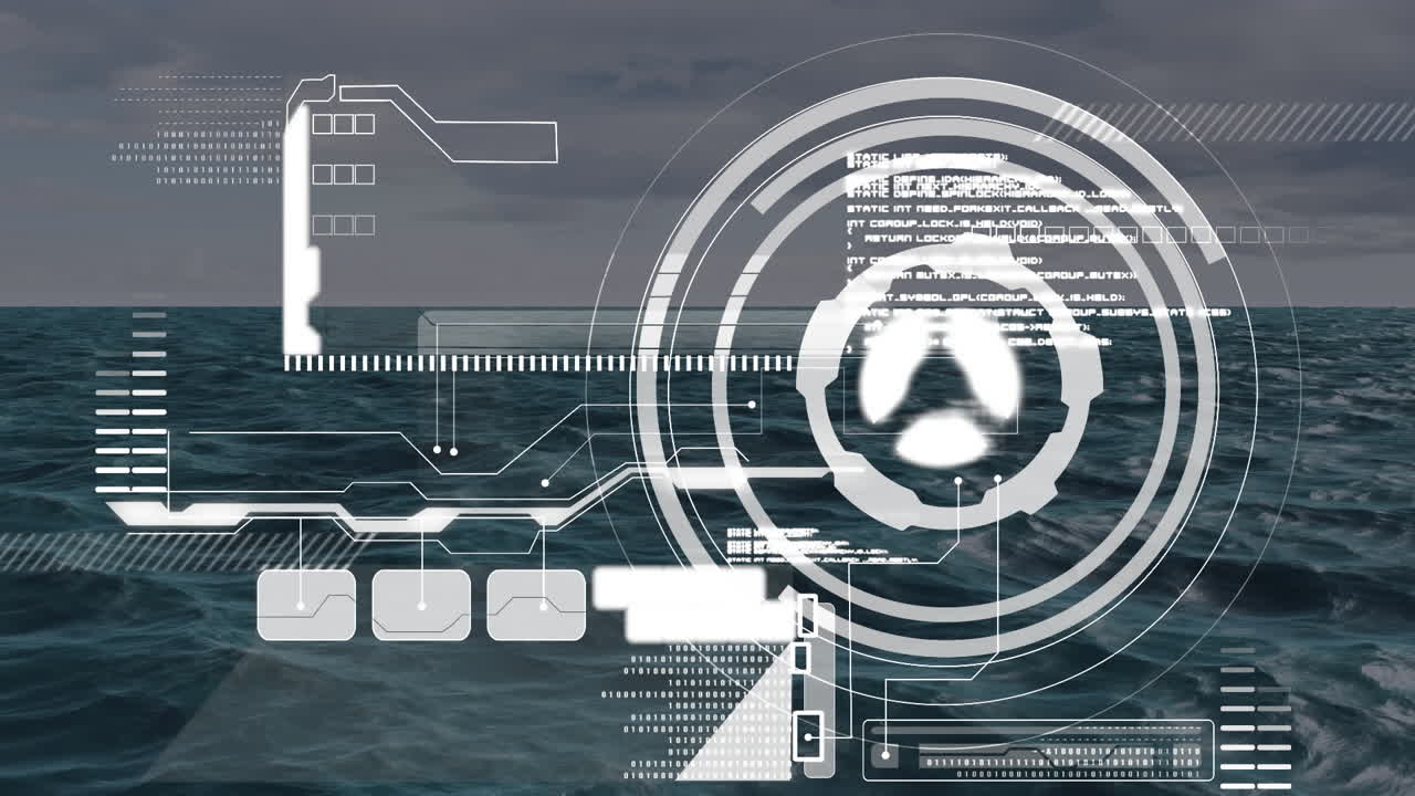 Animation of scope scanning over sea