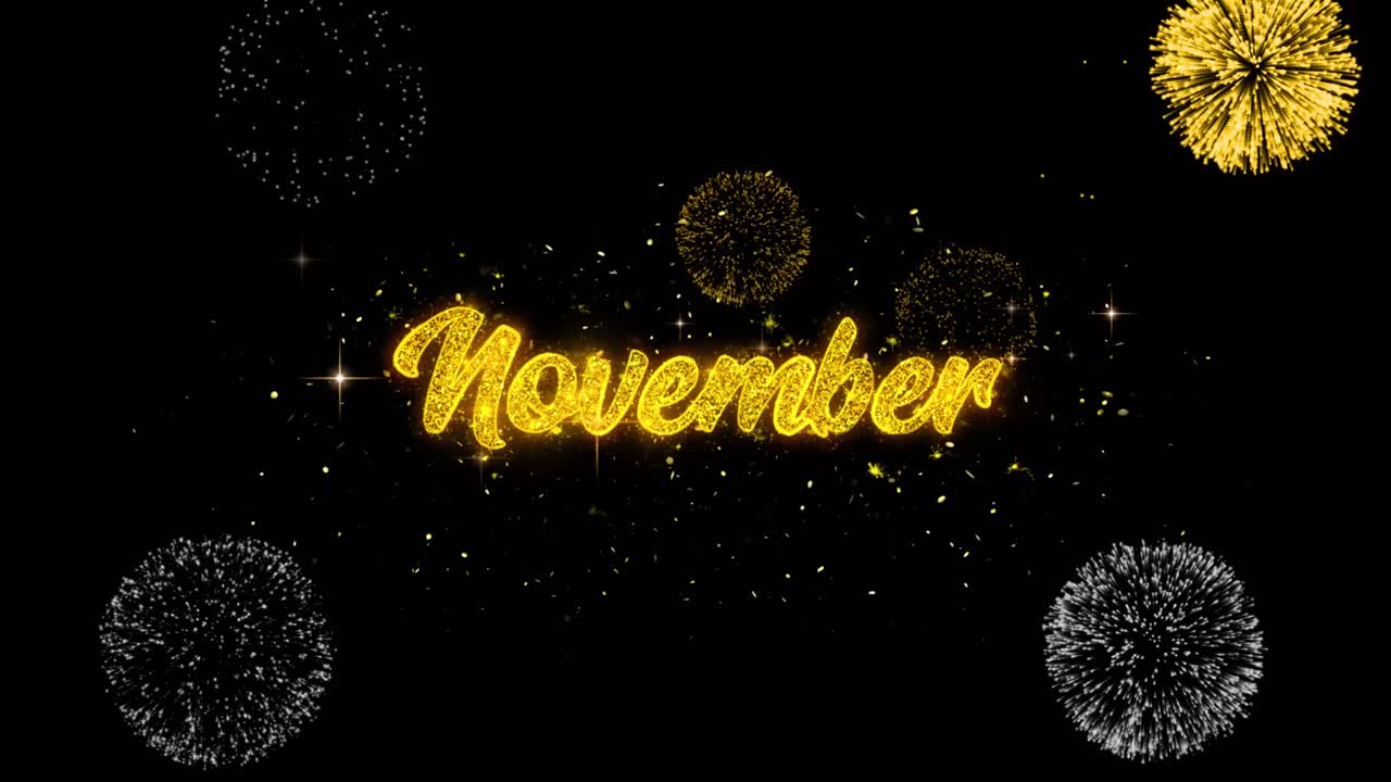 November Celebration Fireworks Graphic Design