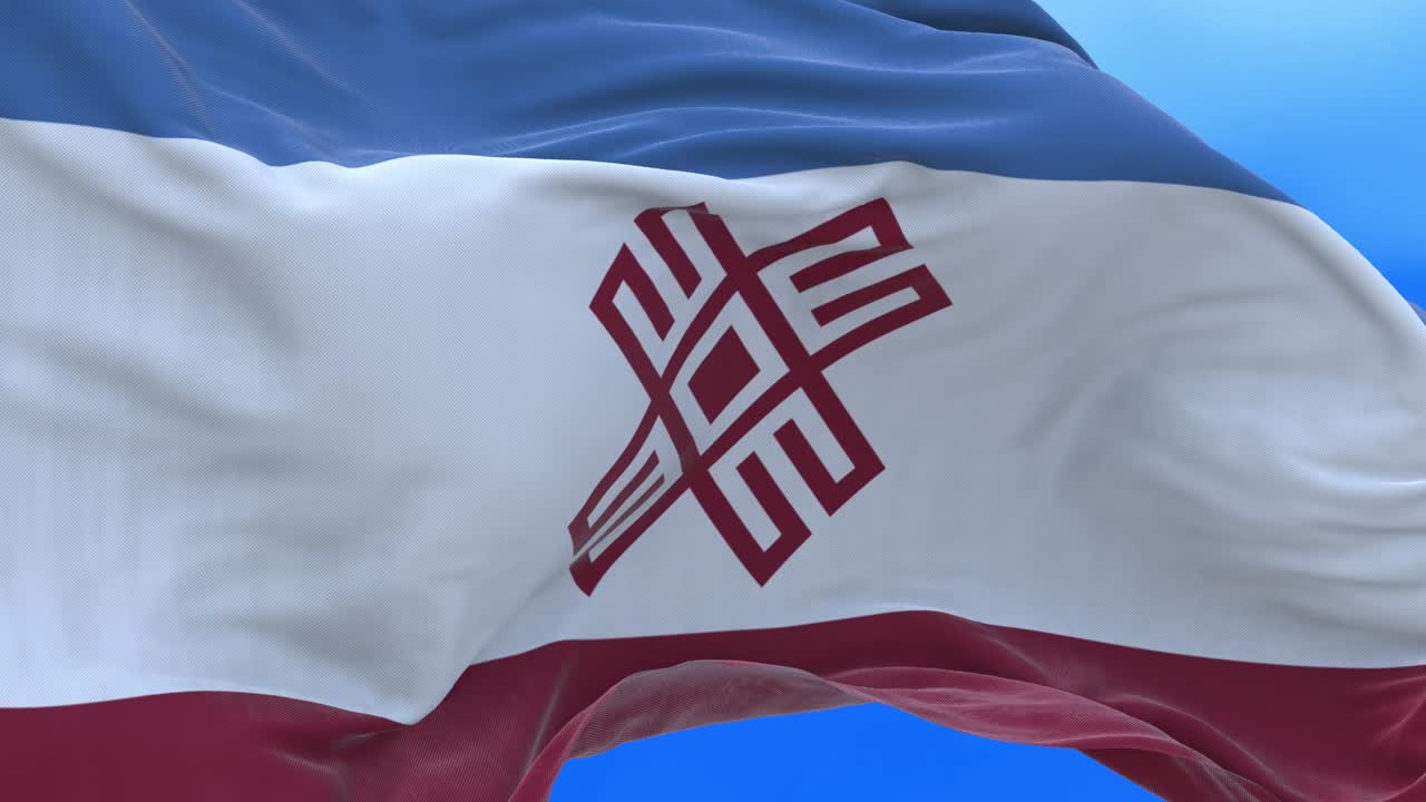 el bucle sin costuras de la bandera de la república de mari el.