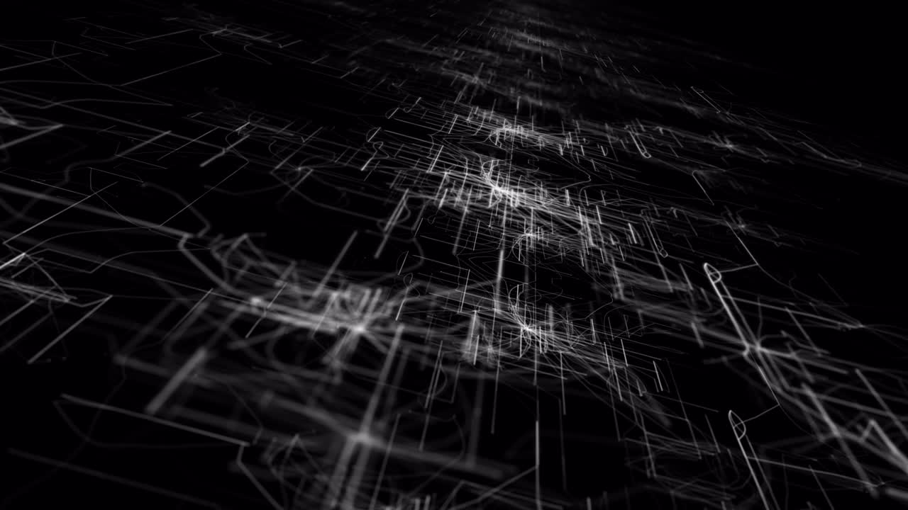Futuristic 3d grid map 4k video animation.