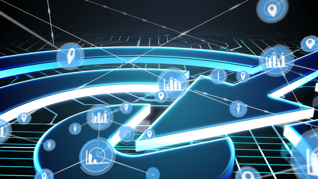animación de la red de conexiones a través del escaneo de alcance