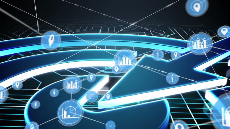 Animation of network of connections over scope scanning