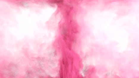 pink colored smoke swirling powder cloud for transitions and overlay