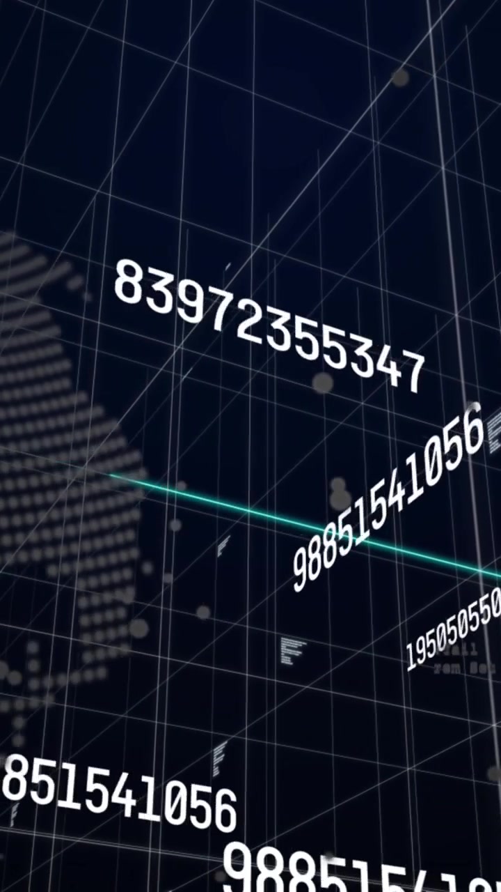 Program creates financial data video with a spinning globe backdrop.