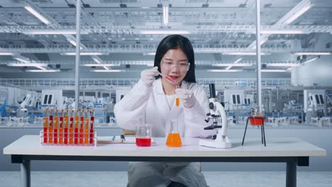 scientist conducting experiments in a modern laboratory