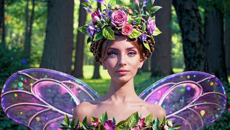 beautiful fairy in a forest