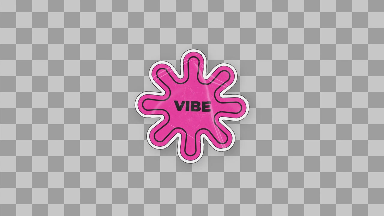 Wiggling Vibe Splat Sticker