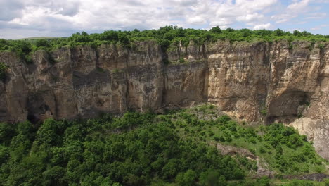 high steep cliffs located near lukovit, bulgaria