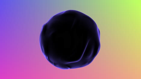 Futuristic-gradient-liquid-sphere-on-rainbow-pattern