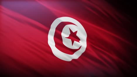 Flag-of-Tunisia,-full-screen-in-4K-high-Republic-of-Tunisia-Confederation-flag-4K