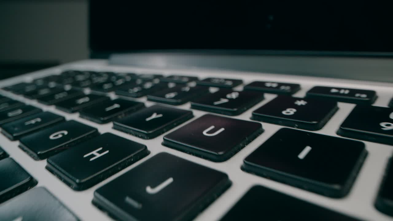 foto macro del teclado del portátil