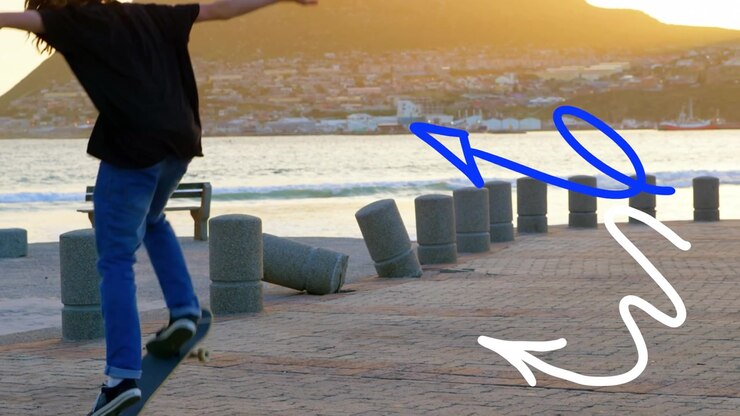 Dynamic Montage of Urban Lifestyle Featuring Skateboarding and Graffiti Art